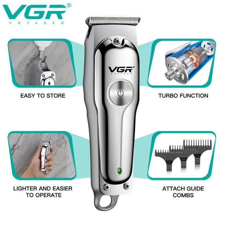 عکس محصول: ماشین اصلاح موی سر و صورت وی جی ار مدل PROFESSIONAL V_071 با تیغه استیل ضد زنگ